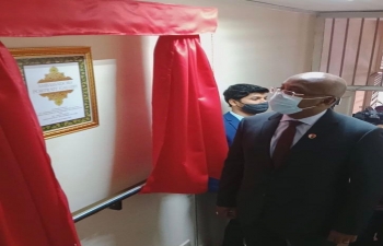 Inauguration of the Ambassadors'Portrait Gallery by the hon'ble Foreign Minister of Madagascar TEHINDRAZANARIVELO DJACOBA A.S OLIVA on 17 September 2020