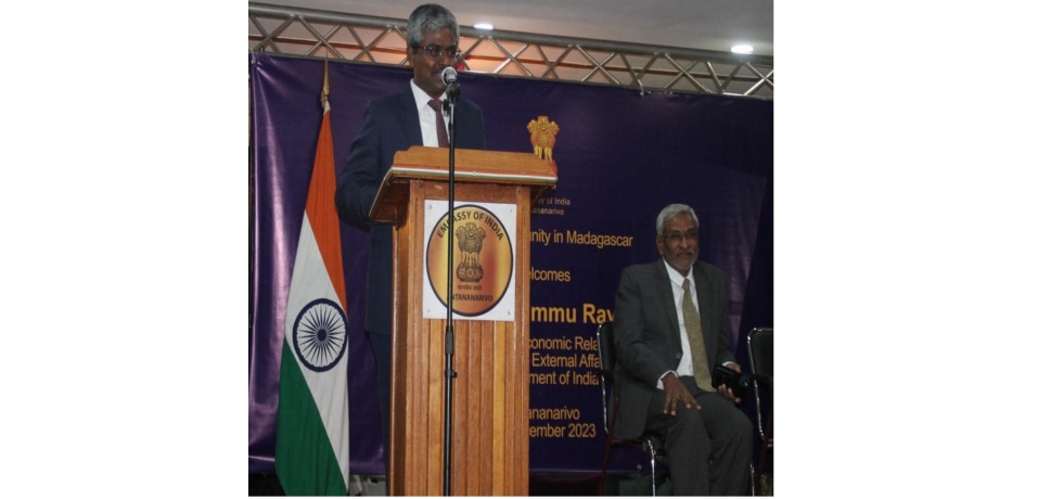 Secretary-ER Shri Dammu Ravi graced the Indian Community reception- Dec 2023